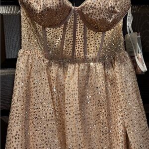 Glittering Sequin Bustier Gown